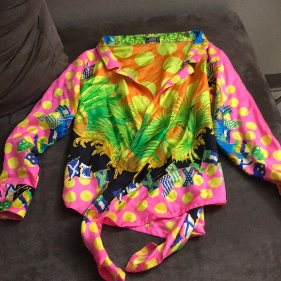 Versace Tops - Authentic, Versace wrap/ blouse 👚